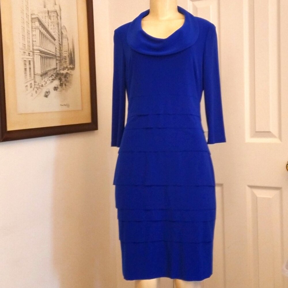 NWT! Women's Joseph Ribkoff Royal Sapphire Pencil Dress-Size 8